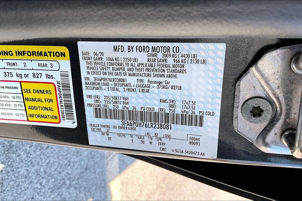 Certified 2020 Ford Fusion SE FWD image 26