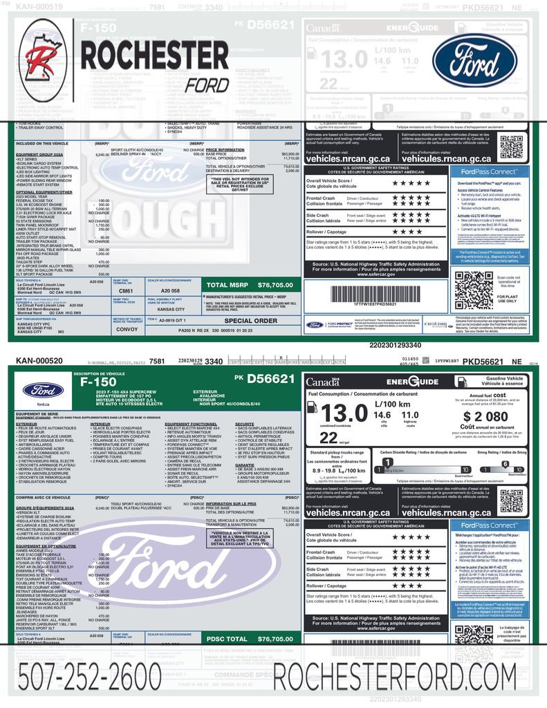 Certified 2023 Ford F150 XLT w/ Equipment Group 302A High AWD/4WD image 1
