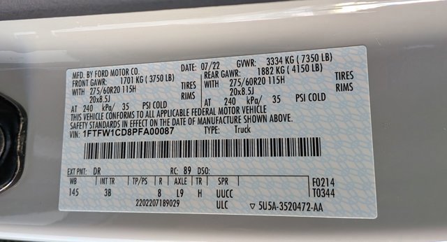 Certified 2023 Ford F150 Platinum w/ Equipment Group 701A High image 34