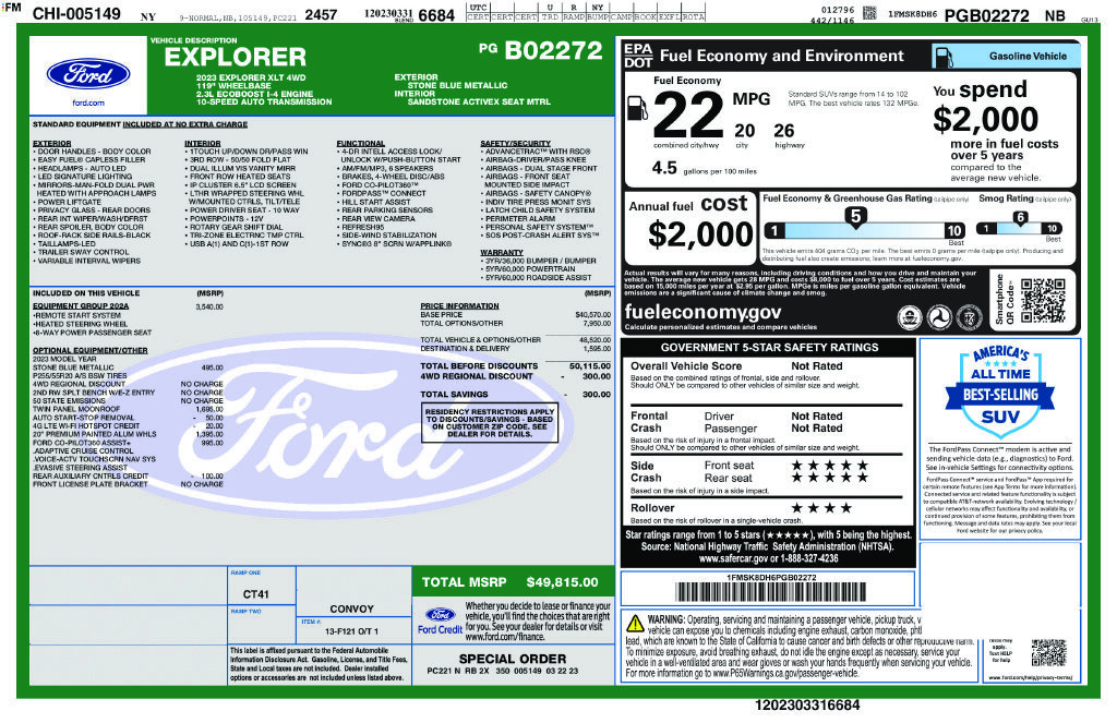 Certified 2023 Ford Explorer XLT w/ Equipment Group 202A AWD/4WD image 29