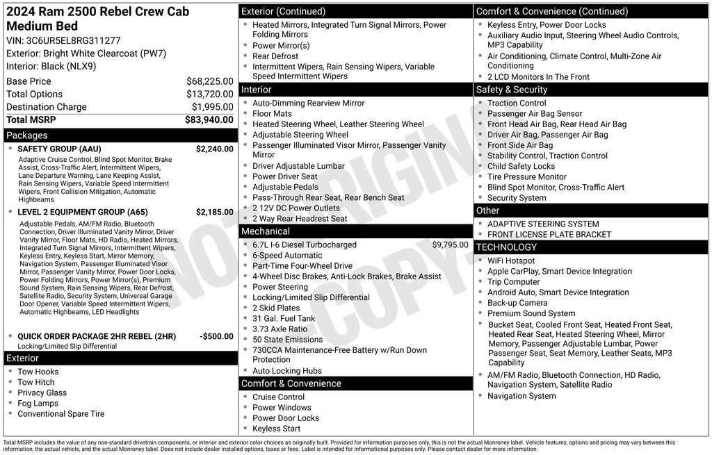 Used 2024 RAM 2500 Rebel w/ Safety Group image 18