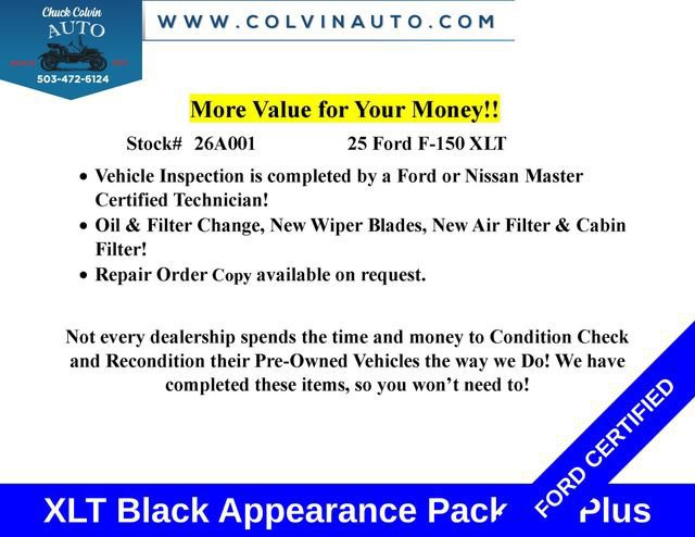 Certified 2025 Ford F150 XLT w/ Equipment Group 303A High image 11