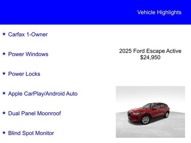Certified 2025 Ford Escape Active image 6