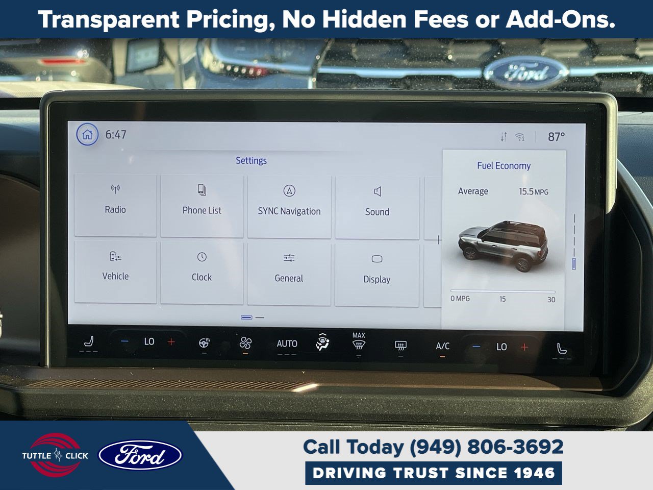 Certified 2026 Ford Bronco Sport Outer Banks w/ Outer Banks Tech Package+ AWD/4WD image 14