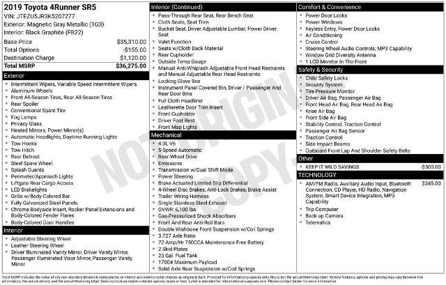 Used 2019 Toyota 4Runner SR5 RWD image 8