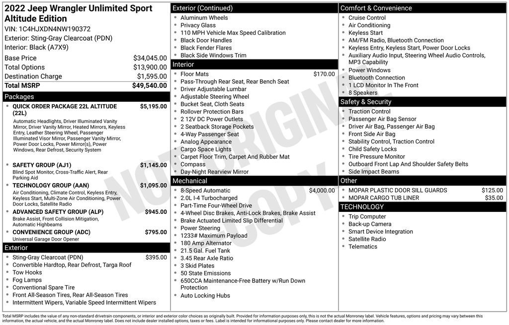 Used 2022 Jeep Wrangler Unlimited Sport image 12