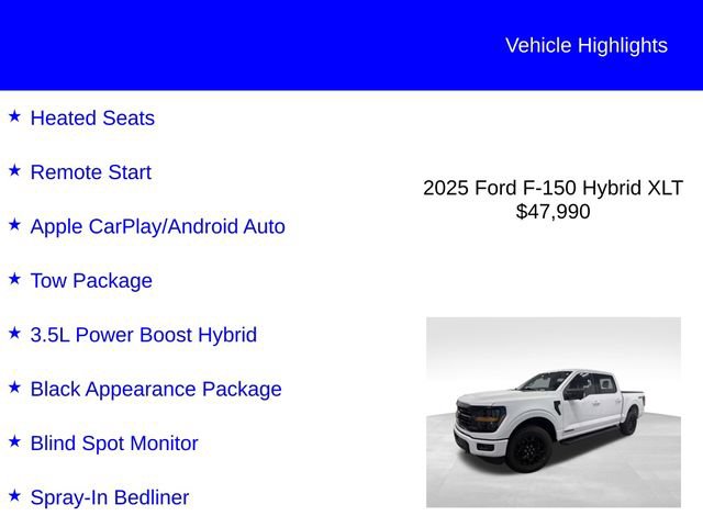 Certified 2025 Ford F150 XLT w/ Equipment Group 302A MID AWD/4WD image 3
