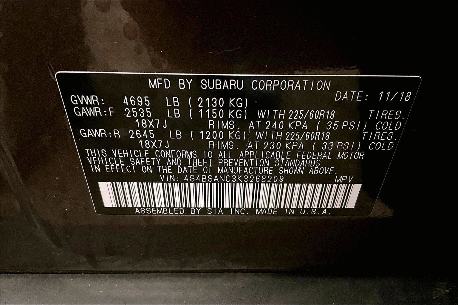 Used 2019 Subaru Outback 2.5i Limited image 33