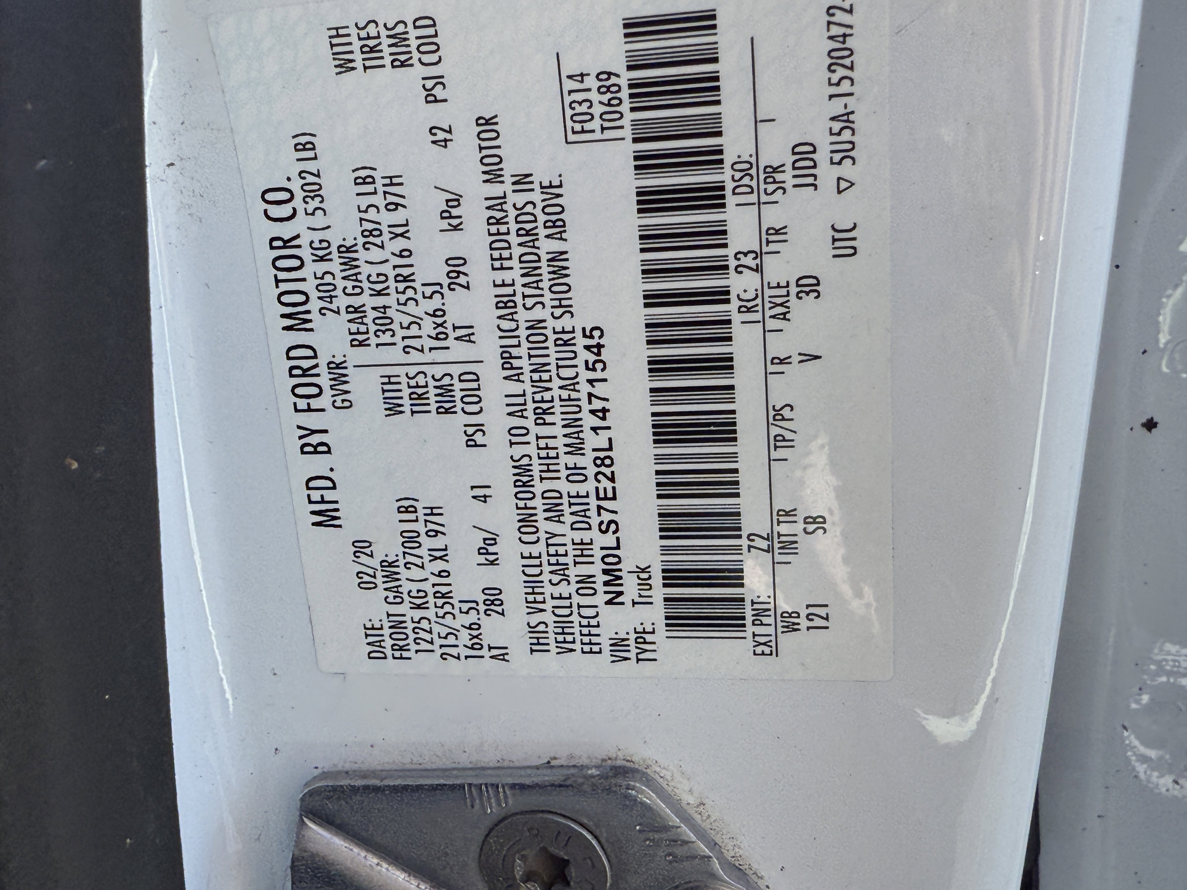 Certified 2020 Ford Transit Connect XL image 26