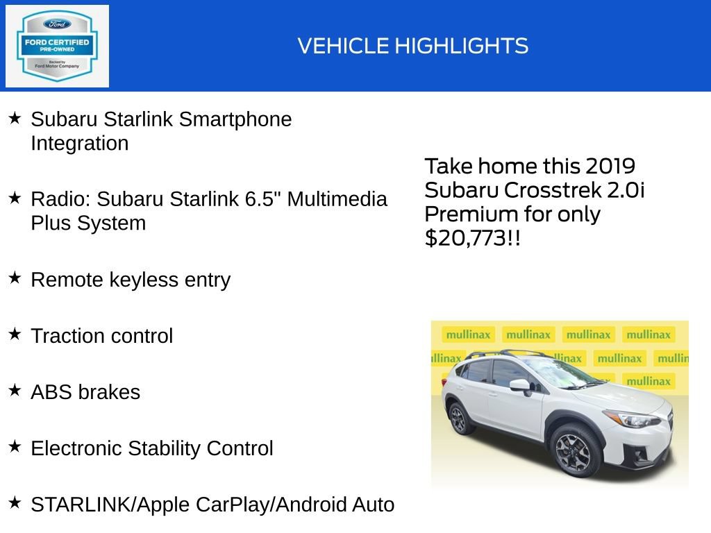 Used 2019 Subaru Crosstrek 2.0i Premium AWD/4WD image 18