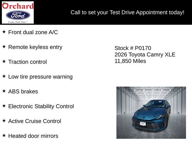 Used 2026 Toyota Camry XLE w/ Premium Package AWD/4WD image 7