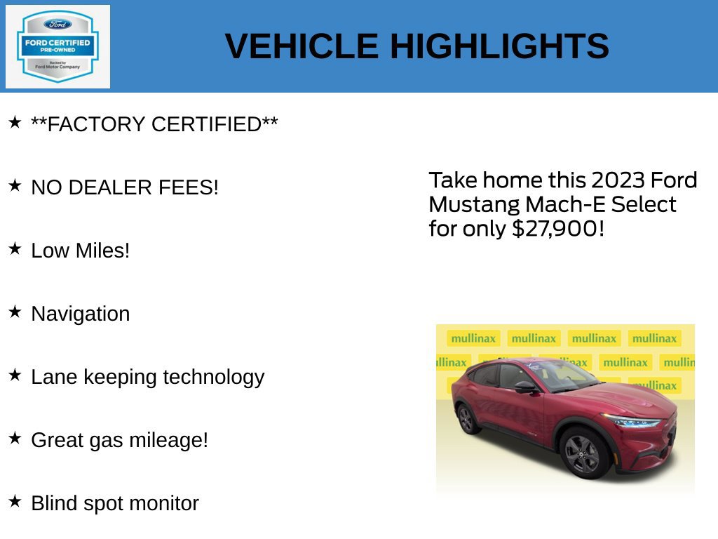 Certified 2023 Ford Mustang Mach-E Select RWD image 11