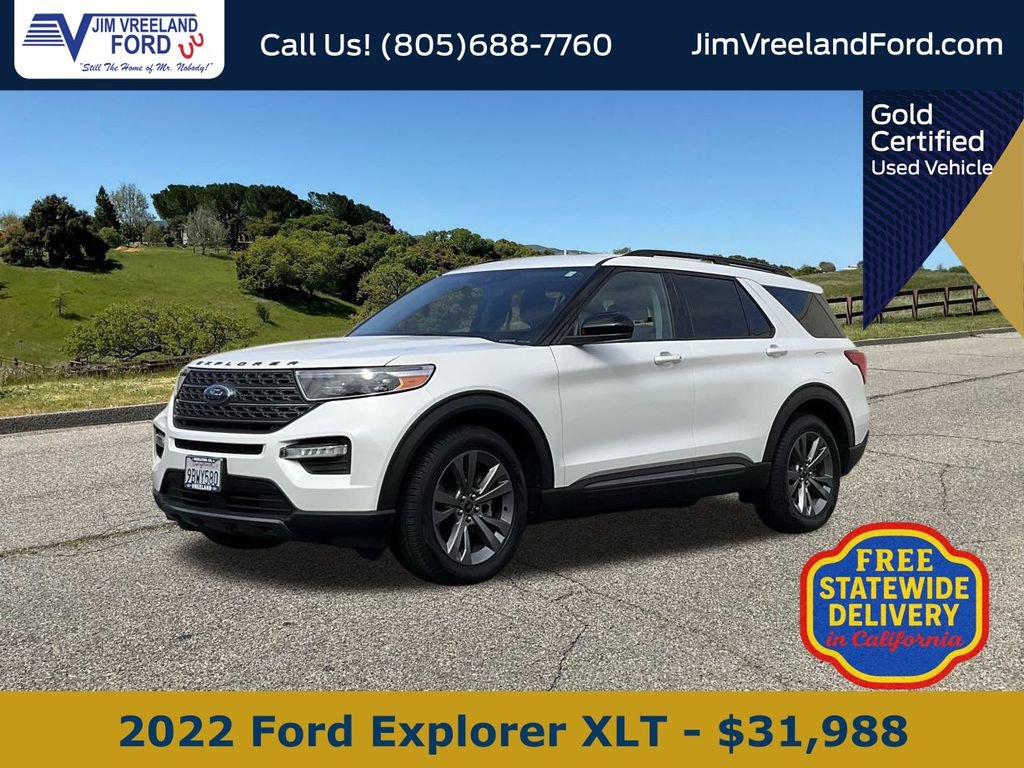 Certified 2022 Ford Explorer XLT w/ Equipment Group 202A