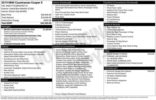 Used 2019 MINI Cooper Countryman S w/ Driver Assistance Package image 2