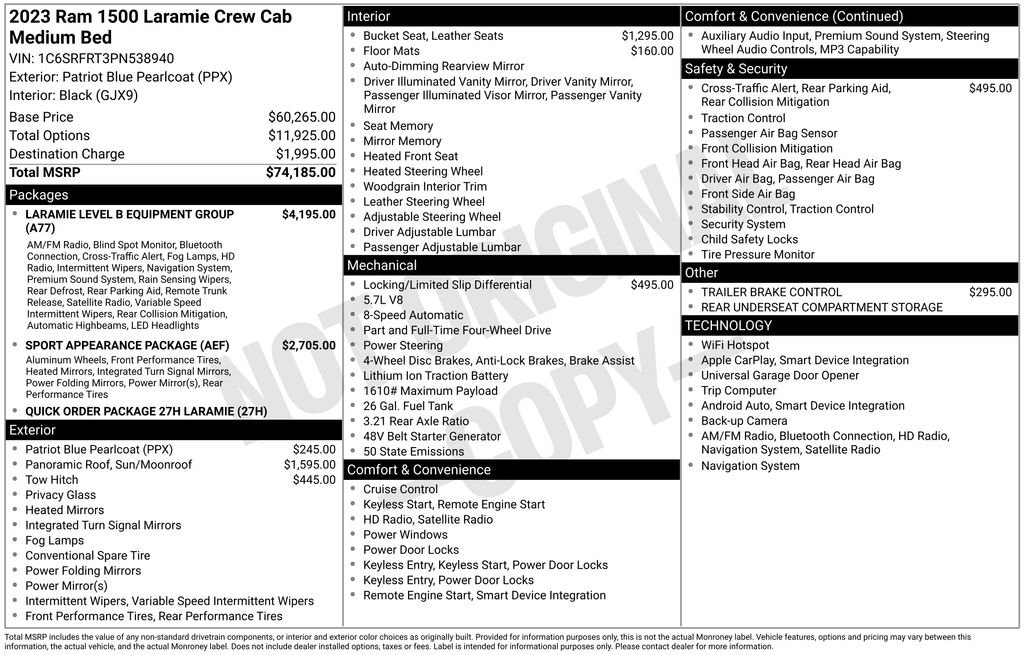 Used 2023 RAM 1500 Laramie AWD/4WD image 29
