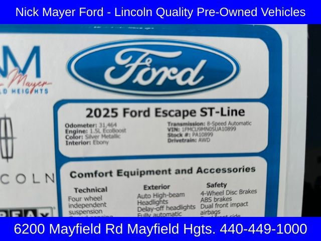 Certified 2025 Ford Escape ST-Line image 22