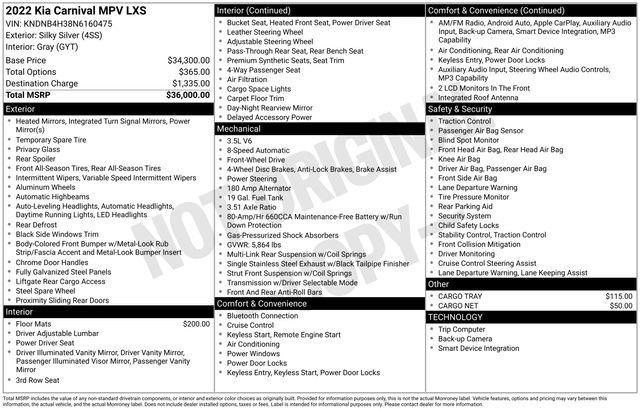 Used 2022 Kia Carnival LX FWD image 35