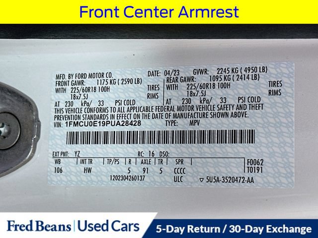 Certified 2023 Ford Escape SE FWD image 36