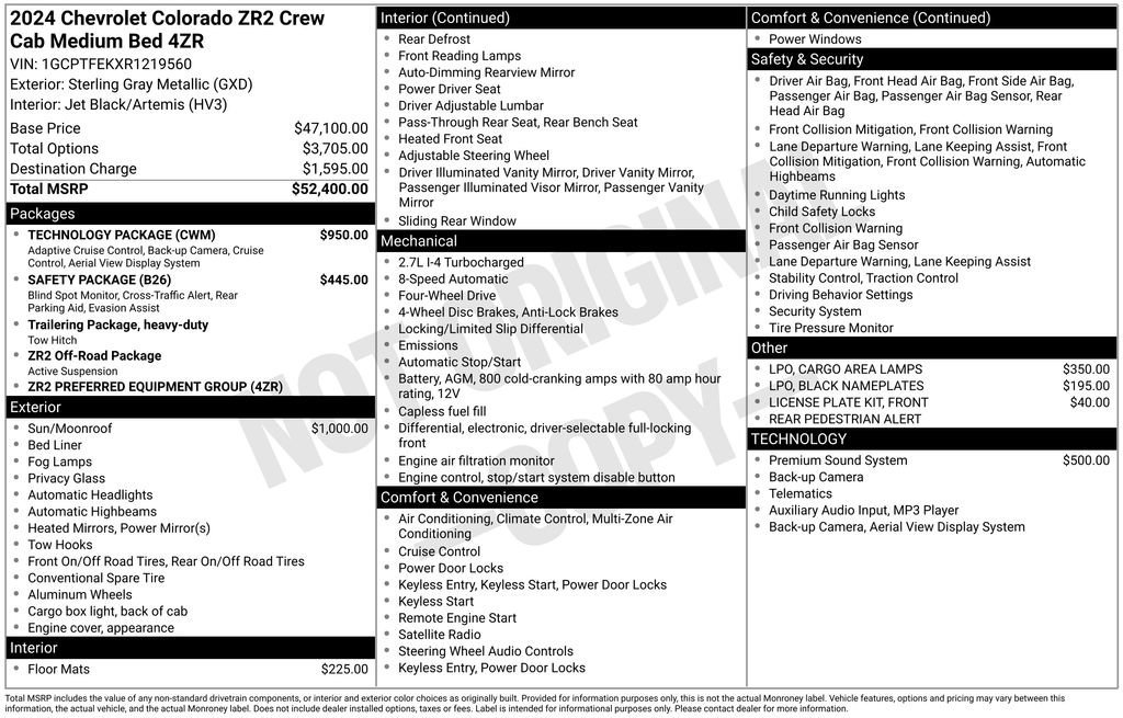 Used 2024 Chevrolet Colorado ZR2 w/ Technology Package image 46