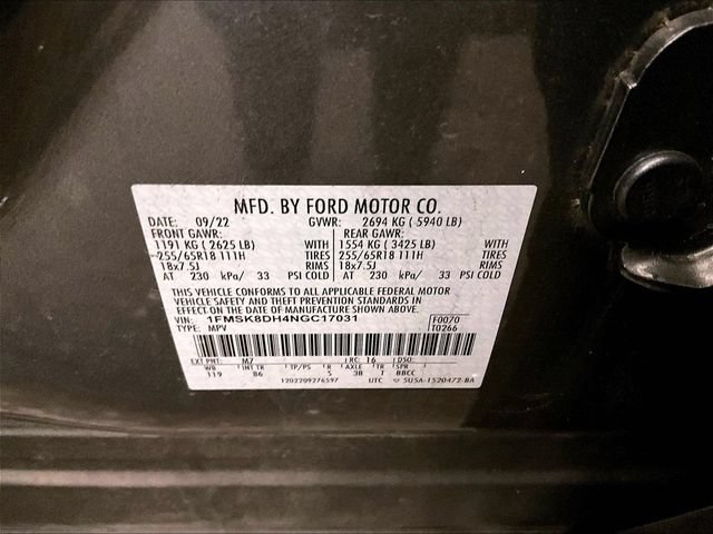Certified 2022 Ford Explorer XLT AWD/4WD image 33