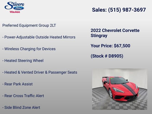 Used 2022 Chevrolet Corvette Stingray Preferred Cpe w/ 2LT image 15