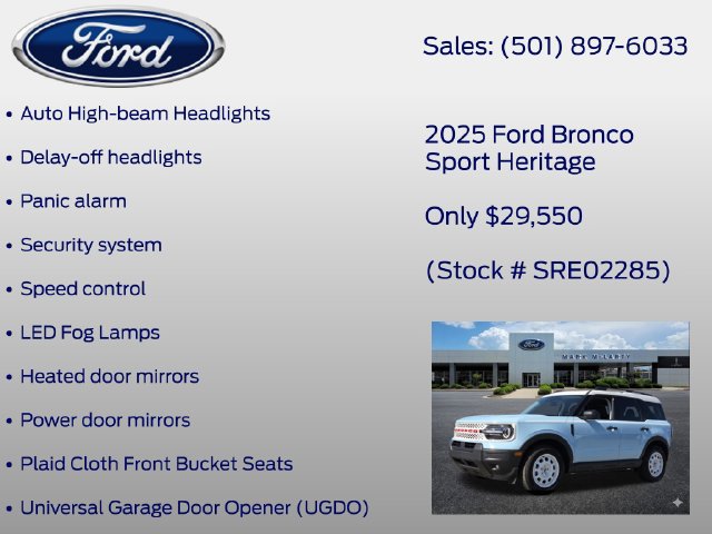 Certified 2025 Ford Bronco Sport Heritage w/ Convenience Package AWD/4WD image 32