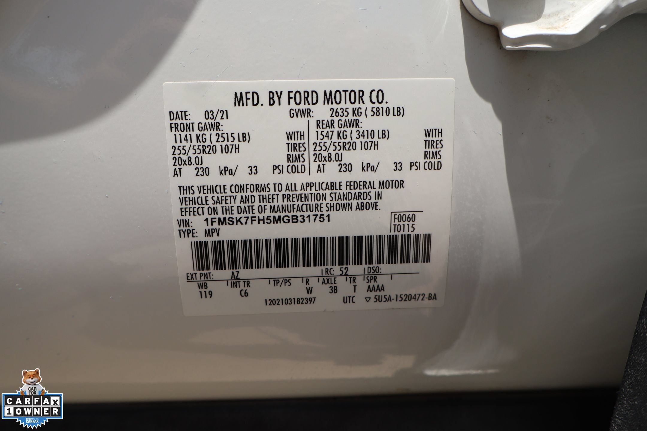 Certified 2021 Ford Explorer Limited w/ Equipment Group 301A RWD image 31