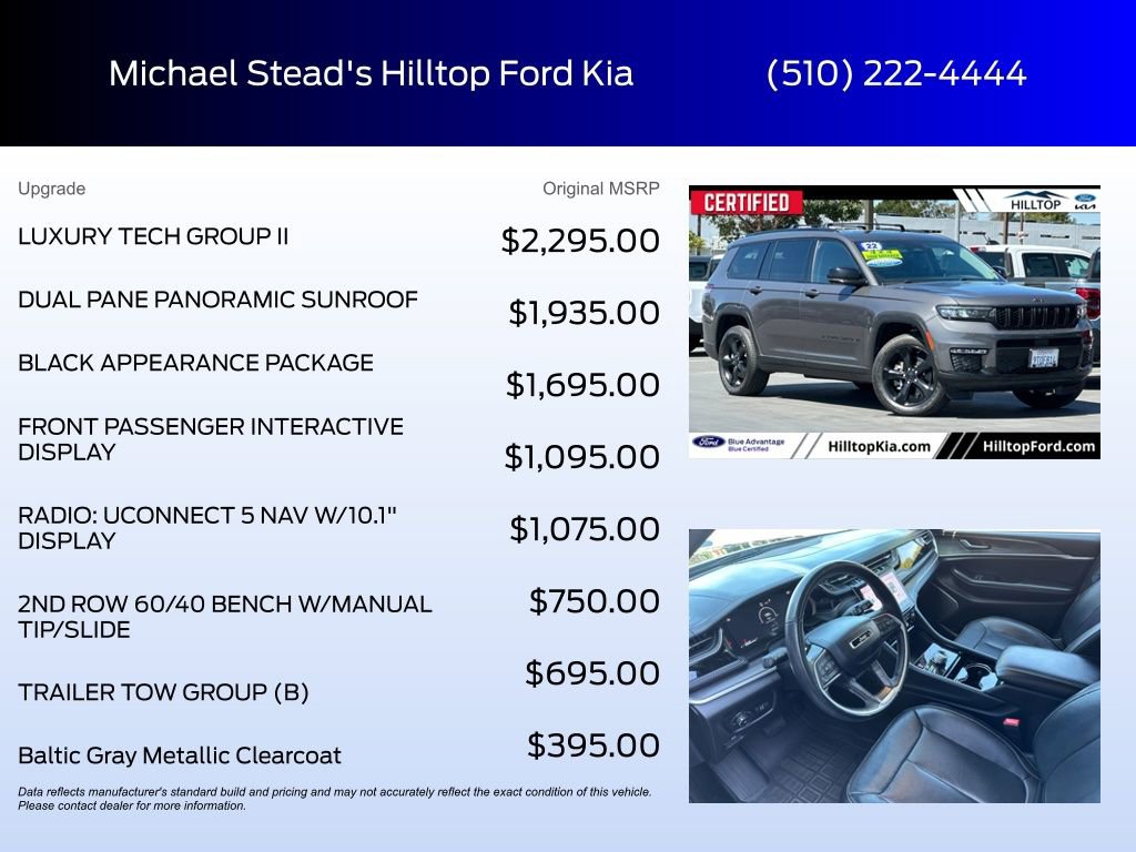 Used 2022 Jeep Grand Cherokee L Limited w/ Luxury Tech Group II AWD/4WD image 5