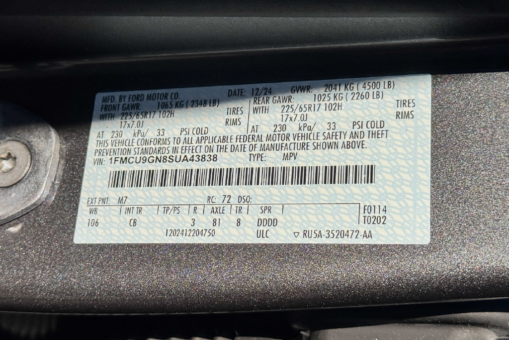 Certified 2025 Ford Escape Active AWD/4WD image 19