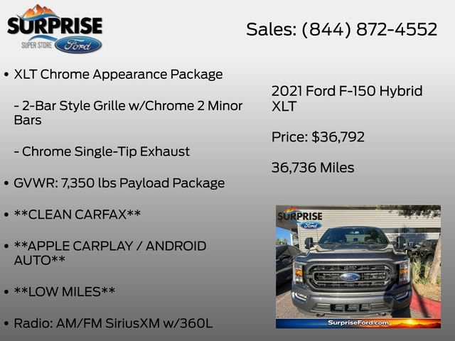 Certified 2021 Ford F150 XLT w/ Equipment Group 302A High AWD/4WD image 38