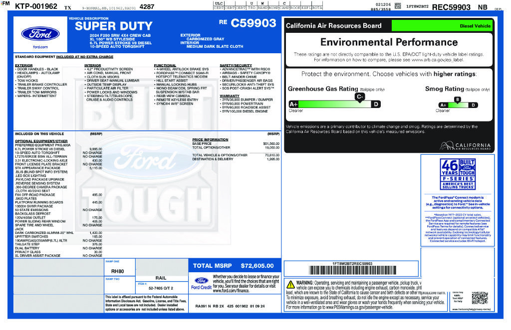 Certified 2024 Ford F250 XL w/ STX Appearance Package AWD/4WD image 32