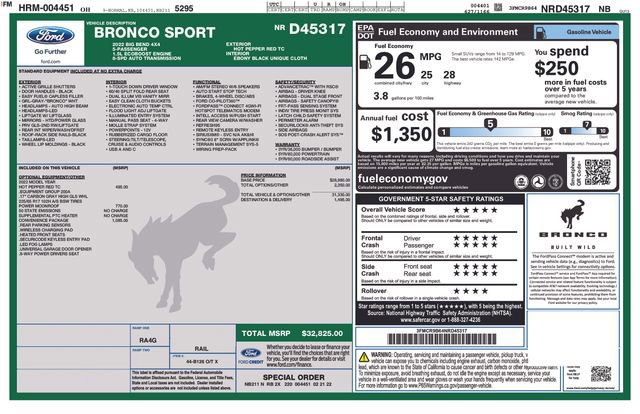 Certified 2022 Ford Bronco Sport Big Bend w/ Convenience Package image 38