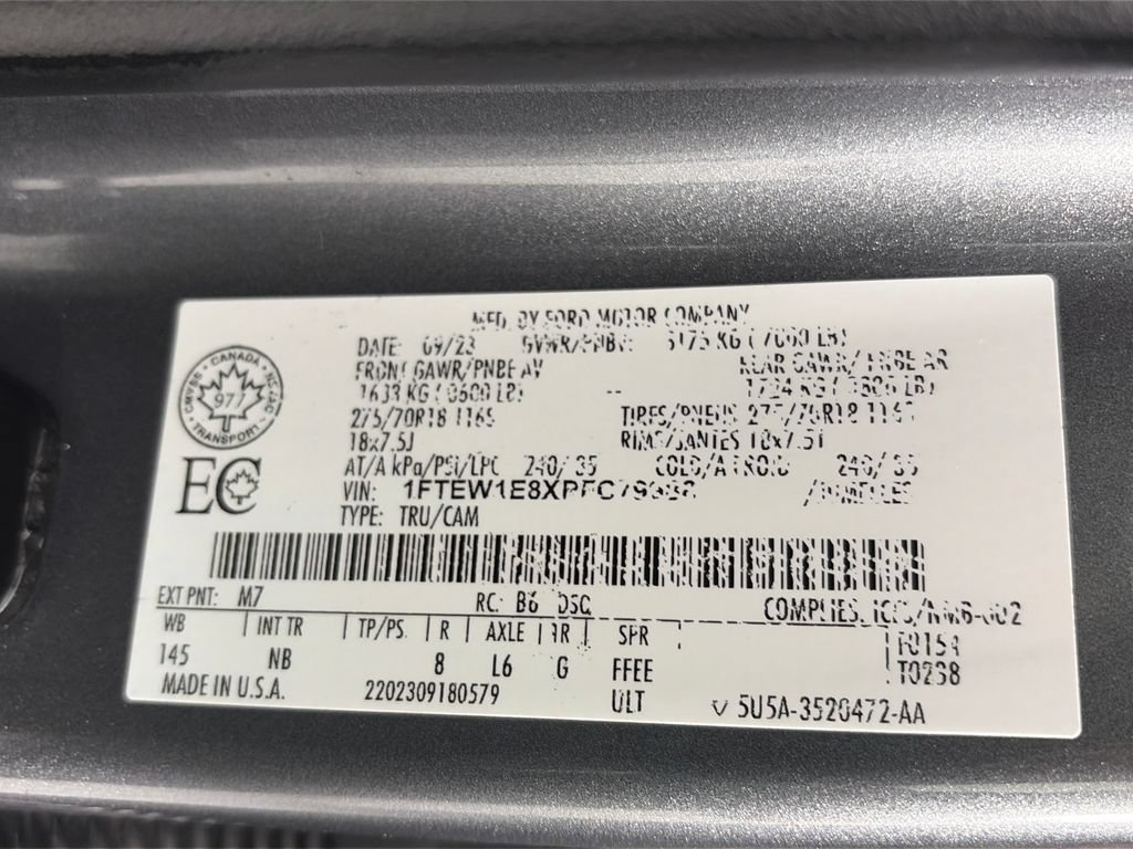 Certified 2023 Ford F150 Tremor w/ Equipment Group 402A High AWD/4WD image 9