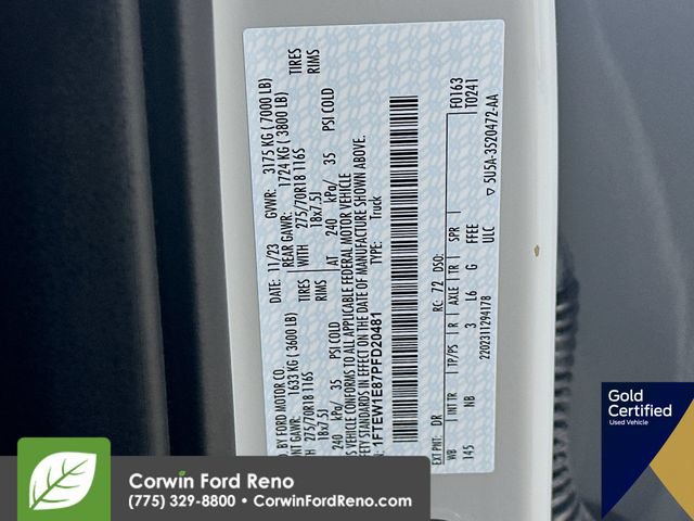 Certified 2023 Ford F150 Tremor w/ Equipment Group 402A High AWD/4WD image 36