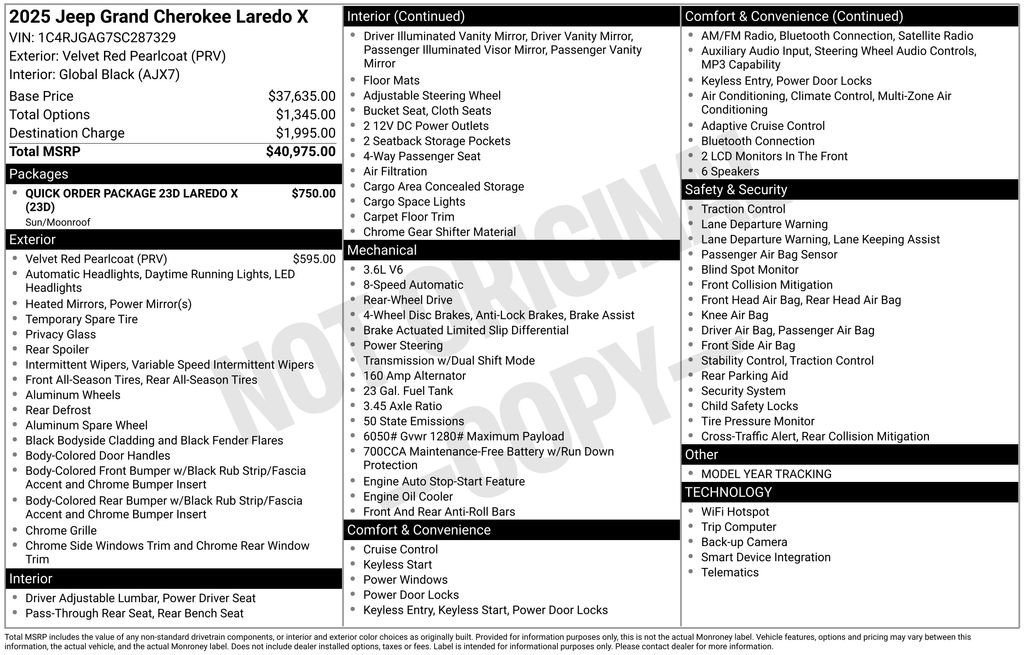 Used 2025 Jeep Grand Cherokee Laredo X RWD image 5