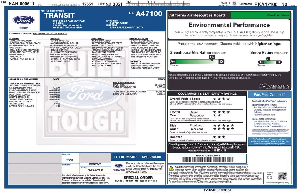 Certified 2024 Ford Transit 350 XLT RWD image 2