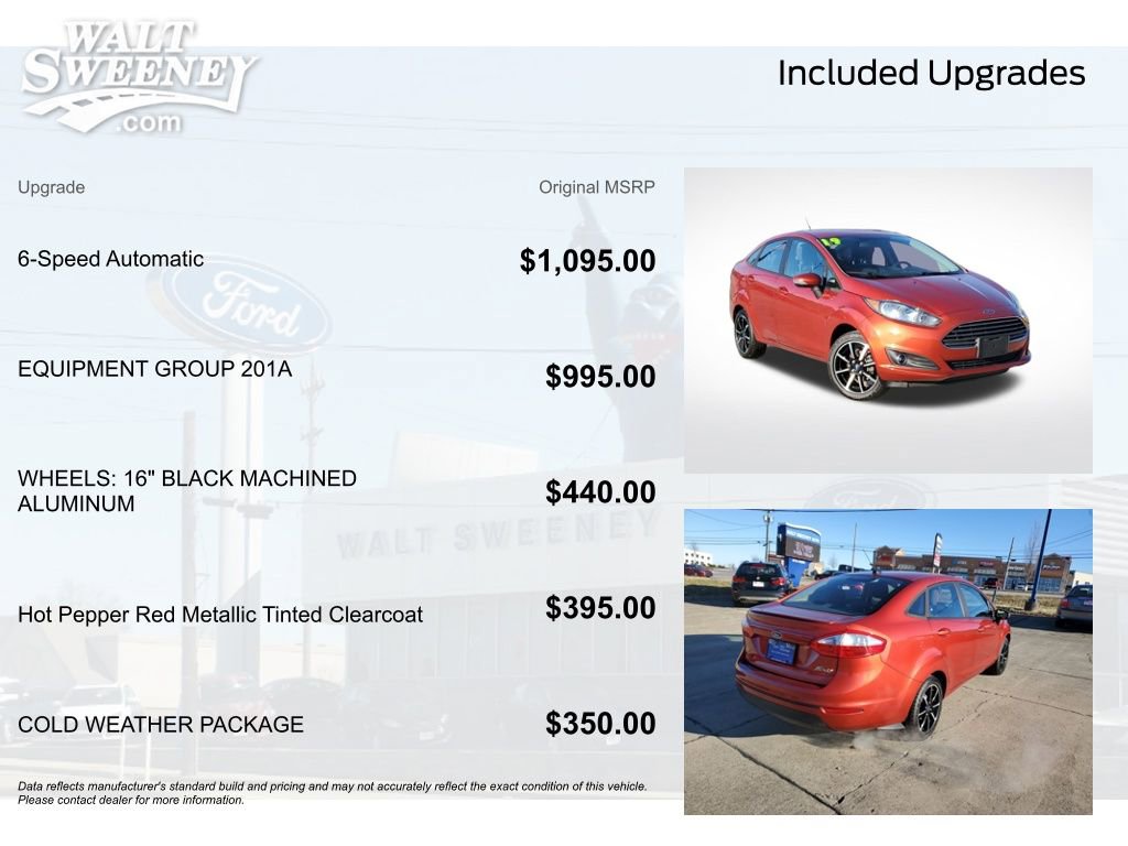 Certified 2019 Ford Fiesta SE w/ Equipment Group 201A image 11