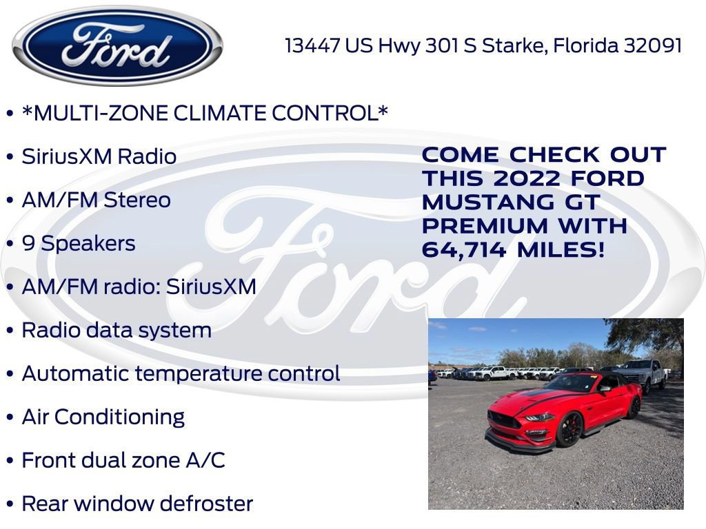 Certified 2022 Ford Mustang GT Premium w/ Equipment Group 401A image 6