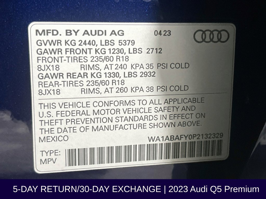 Used 2023 Audi Q5 2.0T Premium w/ Convenience Package AWD/4WD image 37