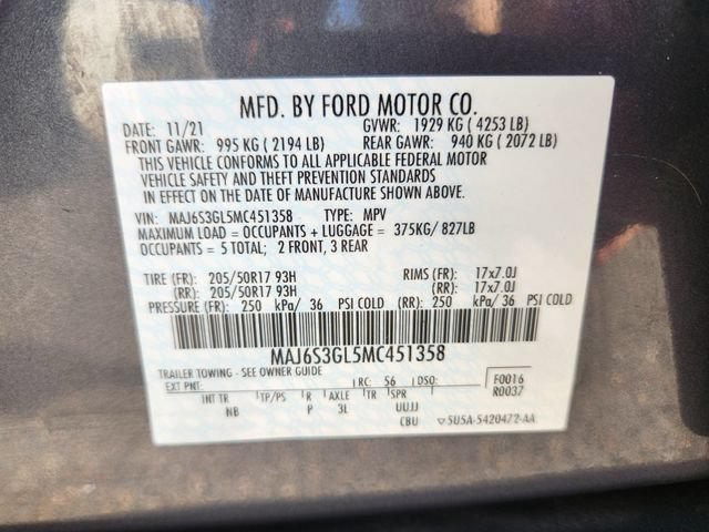 Certified 2021 Ford EcoSport SE w/ SE Appearance Package AWD/4WD image 26