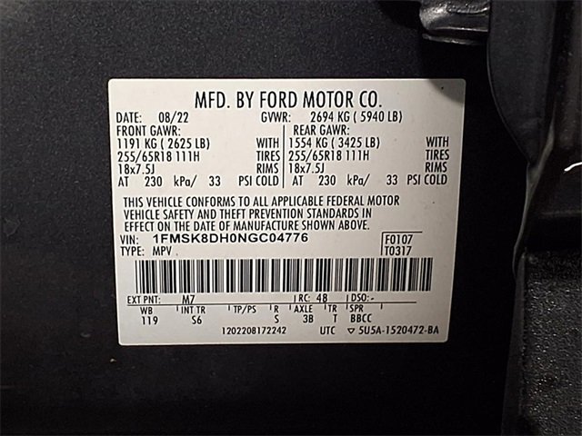 Certified 2022 Ford Explorer XLT w/ Equipment Group 202A image 35