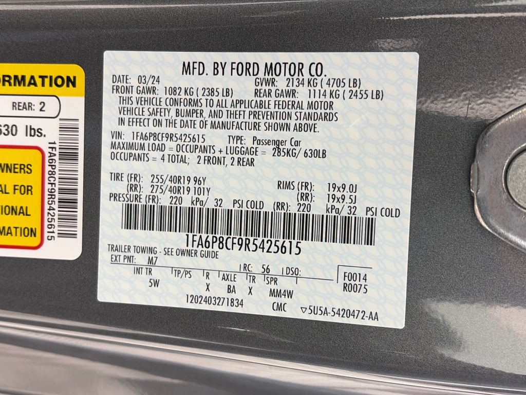 Certified 2024 Ford Mustang GT Premium w/ GT Performance Package RWD image 9