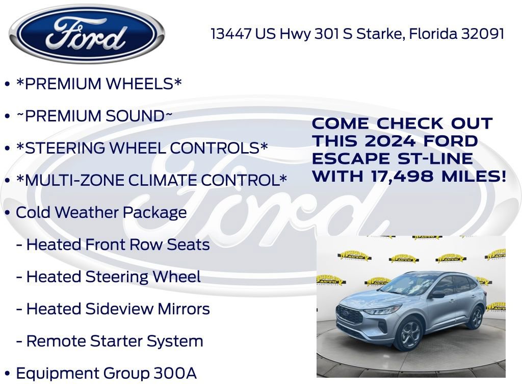 Certified 2024 Ford Escape ST-Line w/ Tech Pack #1 FWD image 17