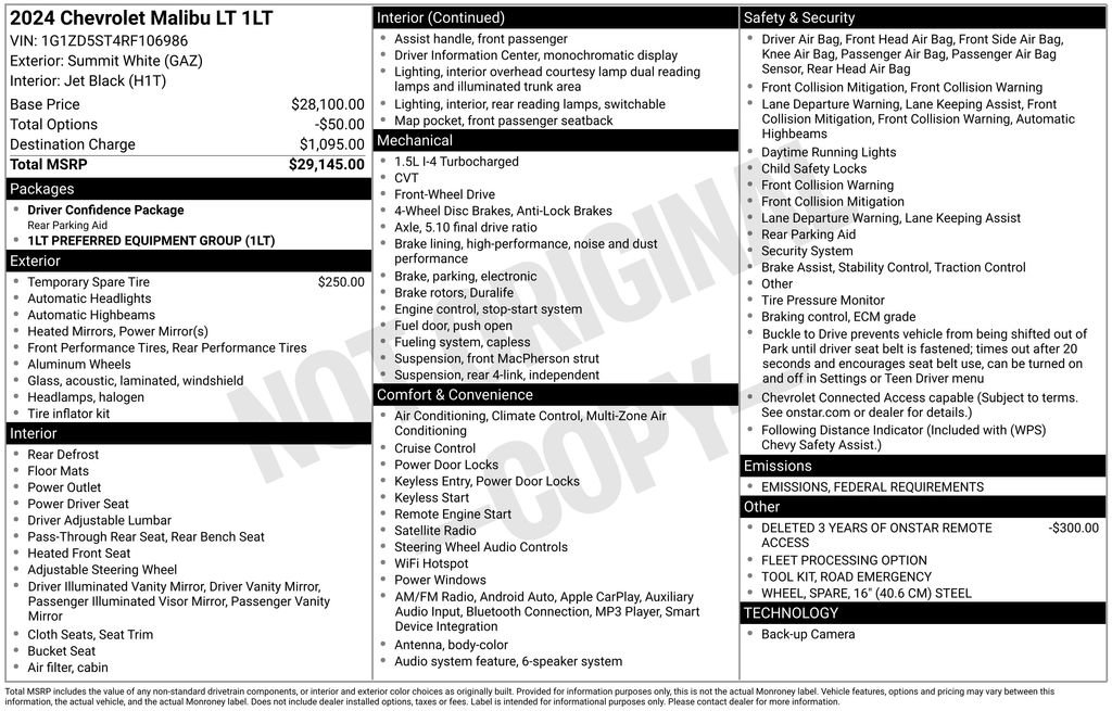 Used 2024 Chevrolet Malibu LT image 29