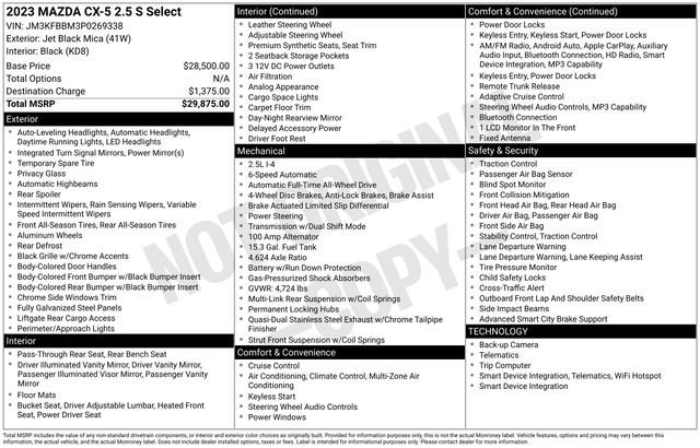 Used 2023 MAZDA CX-5 AWD 2.5 S w/ Select Package image 7