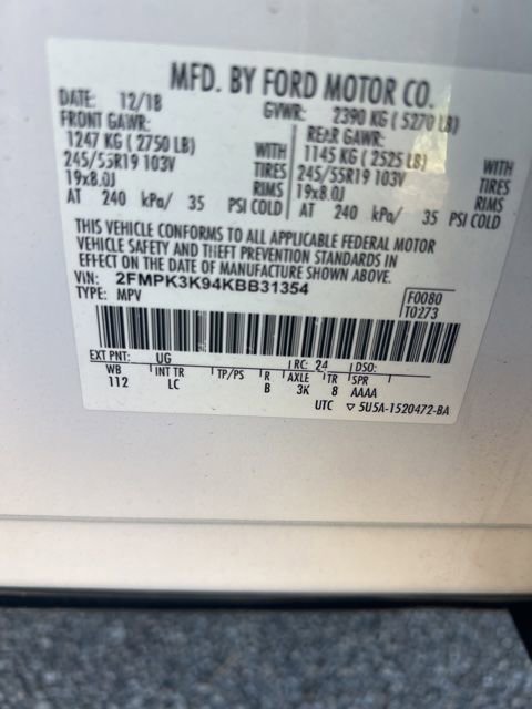 Certified 2019 Ford Edge Titanium FWD image 7