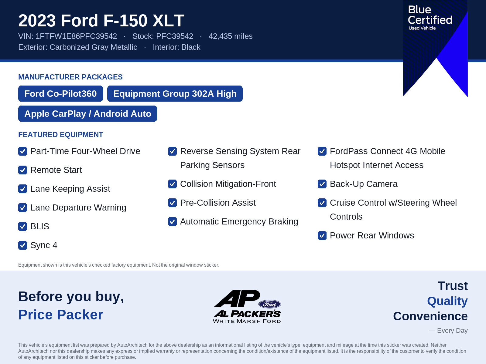 Certified 2023 Ford F150 XLT w/ Equipment Group 302A High AWD/4WD image 10