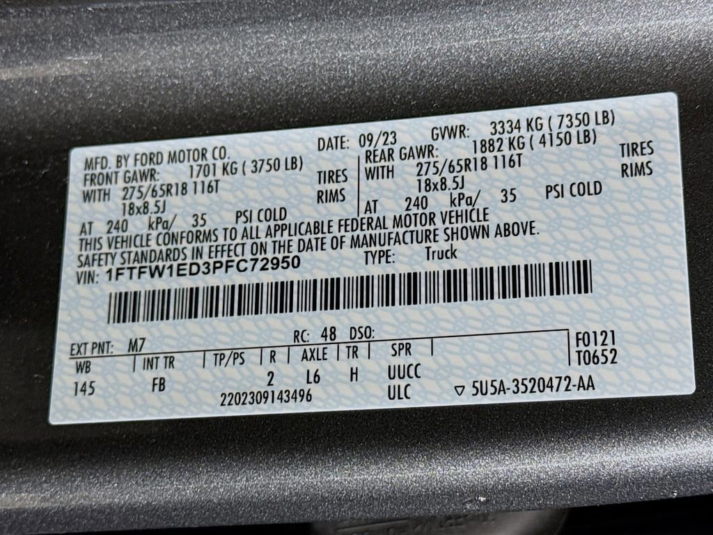 Certified 2023 Ford F150 XLT w/ Equipment Group 302A High image 32