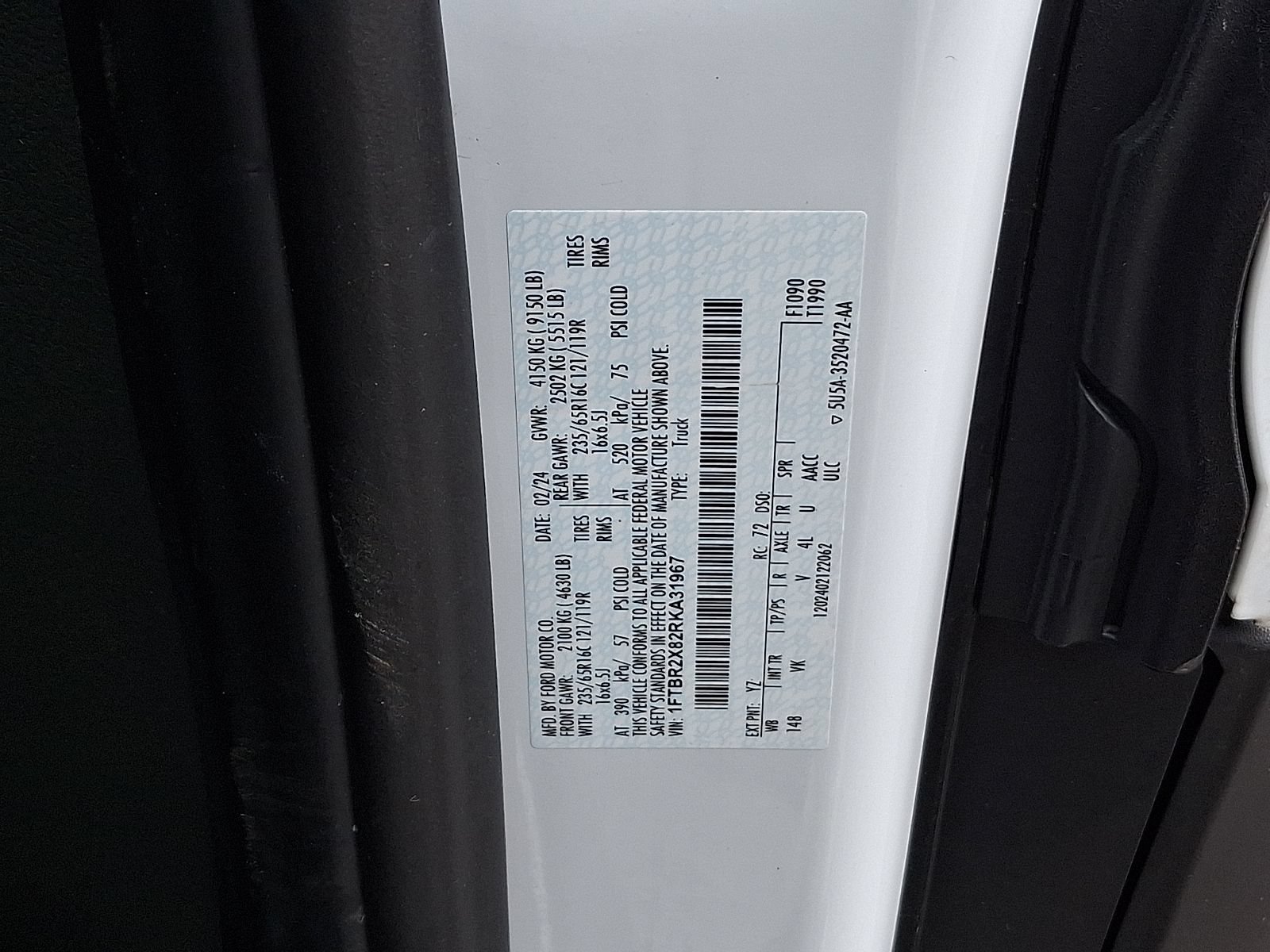 Certified 2024 Ford Transit 250 148 High Roof AWD image 27