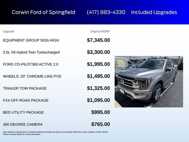 Certified 2022 Ford F150 Lariat w/ Equipment Group 502A High AWD/4WD image 6